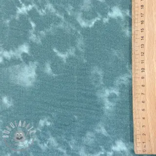 Mussola/Doppia garza TIE DYE dark cyan