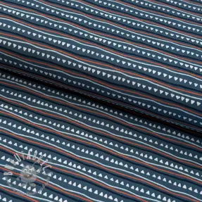 Tessuto di cotone Construction vehicles blue shadow ORGANIC