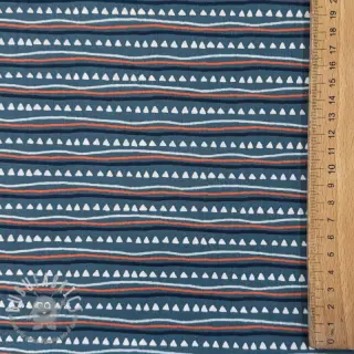 Tessuto di cotone Construction vehicles blue shadow ORGANIC
