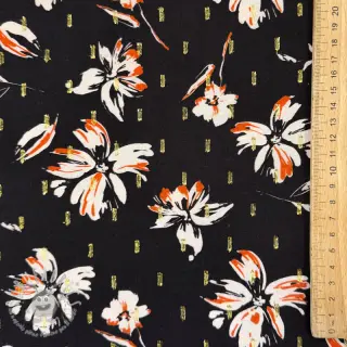 Viscosa LUREX Flowers black