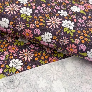 Felpa Tiny flowers dark purple