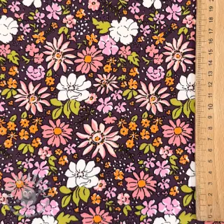 Felpa Tiny flowers dark purple