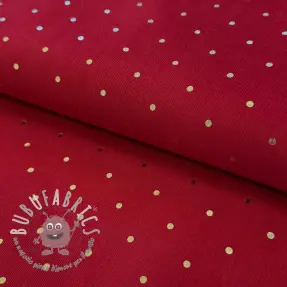 Cord a coste FOIL GOLD Dot red