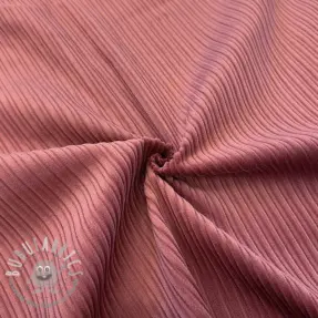 Velluto a coste STRIPE dark rose