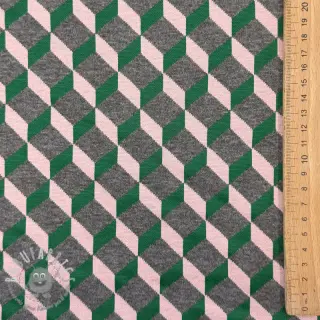 Tessuto per tailleur da donna KNITTED JACQUARD Graphic green