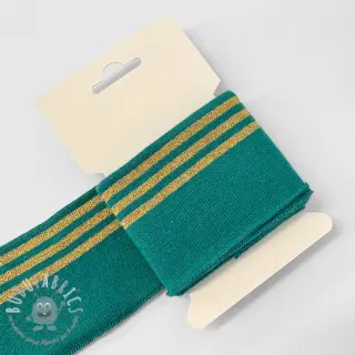 Costina elastica CUFF LUREX 7 cm teal/gold