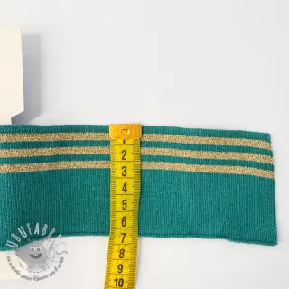 Costina elastica CUFF LUREX 7 cm teal/gold
