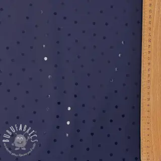 Raincoat fabric Dots navy