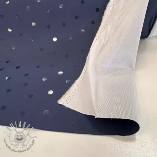 Raincoat fabric Dots navy