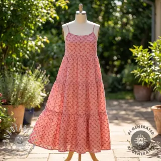 Mussola/Doppia garza EMBROIDERY Tossed flowers blush