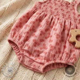 Mussola/Doppia garza EMBROIDERY Tossed flowers blush