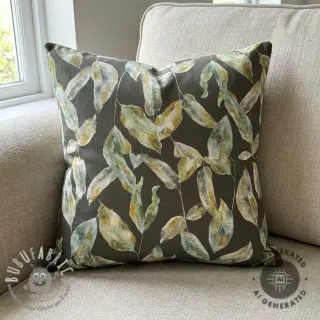Tessuto decorativo Leaves army green digital print