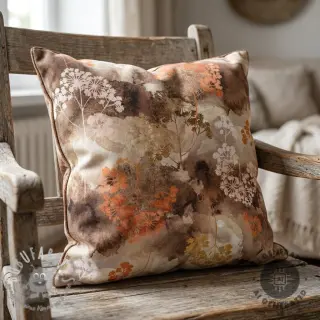 Tessuto decorativo Flowers toffee digital print