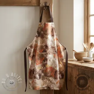 Tessuto decorativo Flowers toffee digital print