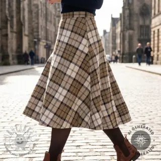 Scottish RECYCLED Checks ecru