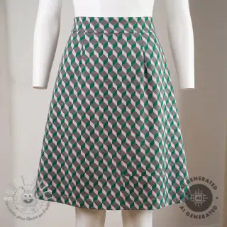 Tessuto per tailleur da donna KNITTED JACQUARD Graphic green