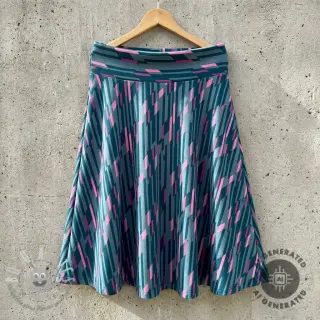 Tessuti per abbigliamento da donna e occasioni speciali PUNTA DI ROMA Abstract dark mint