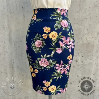 Tessuti per abbigliamento da donna e occasioni speciali SOFT SKIN navy