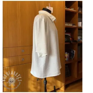 Viscosa con lino BUBBLY white