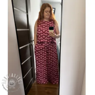 Viscosa STRETCH Abstract pink