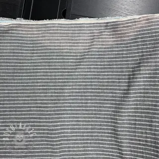 Mussola/Doppia garza YARN DYED Stripes grey 2nd class
