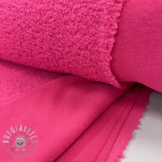 Fleece TEDDY DOUBLE SIDED pink neon