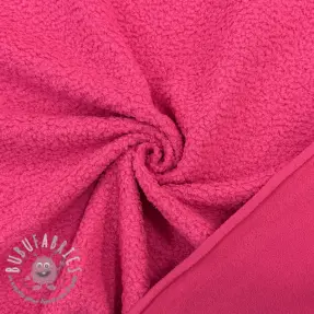 Fleece TEDDY DOUBLE SIDED pink neon