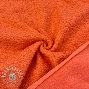 Fleece TEDDY DOUBLE SIDED tangerine