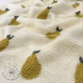 Tessuto per cappotti TEDDY JACQUARD Pears old lime