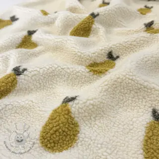 Tessuto per cappotti TEDDY JACQUARD Pears old lime