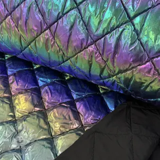 Tessuto trapuntato FOIL Rainbow multi