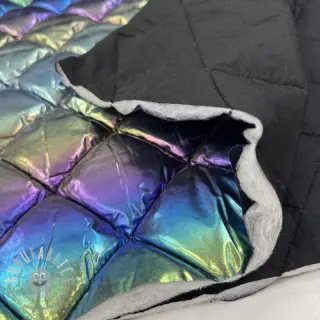 Tessuto trapuntato FOIL Rainbow multi