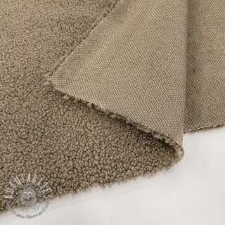 Tessuto per cappotti TEDDY soft taupe
