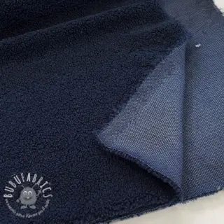Tessuto per cappotti TEDDY navy