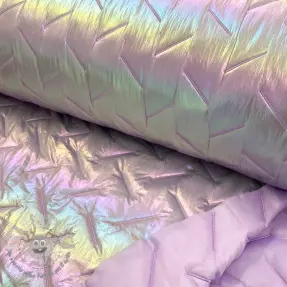 Tessuto trapuntato Stepped foil light lilac