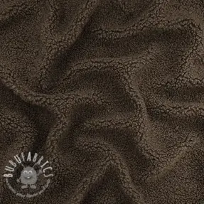 Tessuto per cappotti TEDDY dark brown