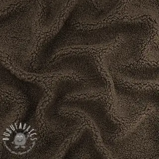 Tessuto per cappotti TEDDY dark brown