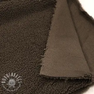 Tessuto per cappotti TEDDY dark brown