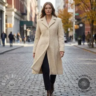 Tessuto per cappotti TEDDY light sand