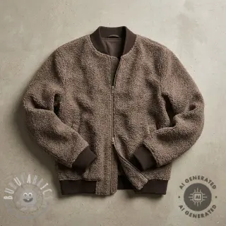 Tessuto per cappotti TEDDY taupe