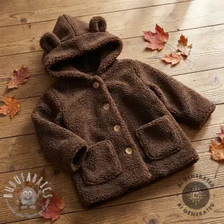 Tessuto per cappotti TEDDY dark brown