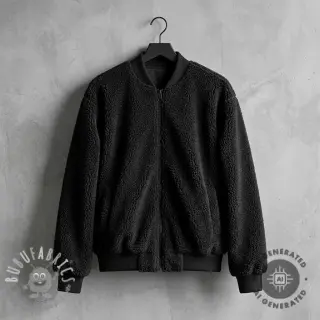 Tessuto per cappotti TEDDY black