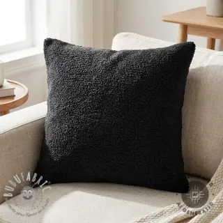 Tessuto per cappotti TEDDY black