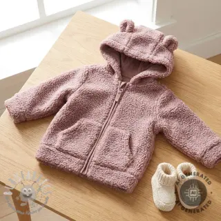 Tessuto per cappotti TEDDY dark powder