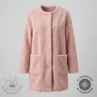 Tessuto per cappotti TEDDY powder