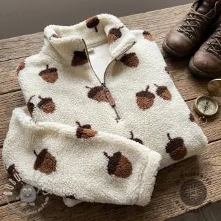 Tessuto per cappotti TEDDY JACQUARD Acorns