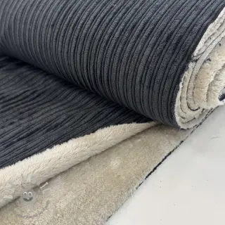 Velluto a coste Cofur fleece black
