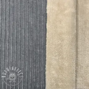 Velluto a coste Cofur fleece grey