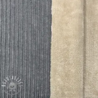 Velluto a coste Cofur fleece grey