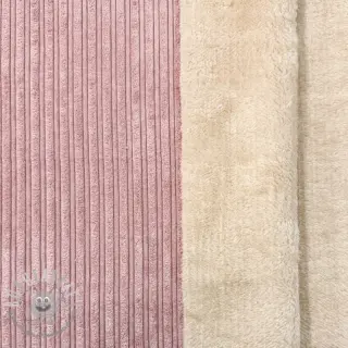 Velluto a coste Cofur fleece rose